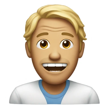 Man talking with floppy teeth  sticker