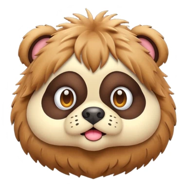 Pug × French Bulldog (Frug) with brown fur. I'd like a 3D emoji sticker