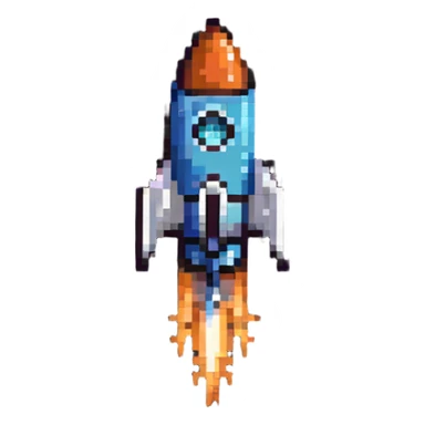 rocket ship sticker