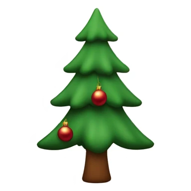 Christmas tree with brown ornaments sticker
