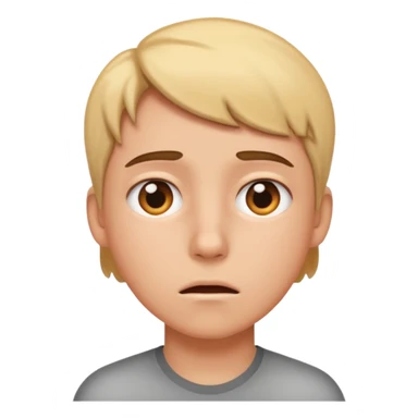 Nervous face sweating looking to the side  sticker