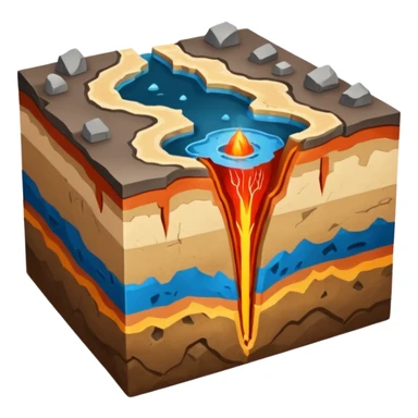 Earth's crust, mantle, and core sticker