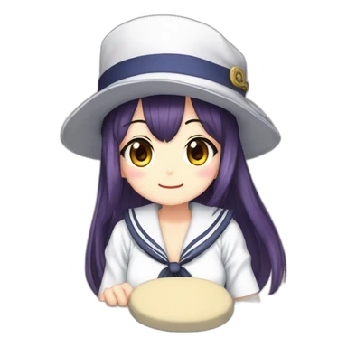 hanako toilet bound yokai hat sailor hat anime sticker