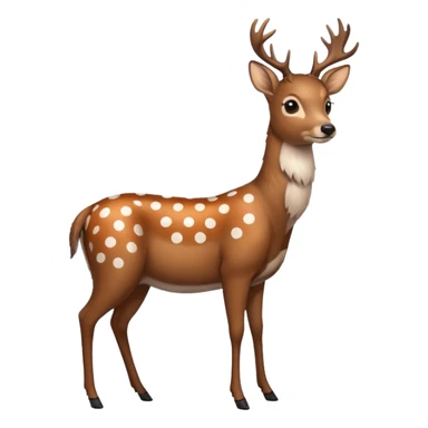 polka dot deer sticker