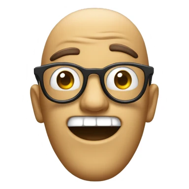 Una cara con gafas sacando la lengua  sticker