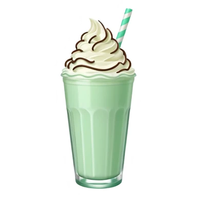 Mint green realistic milkshake sticker