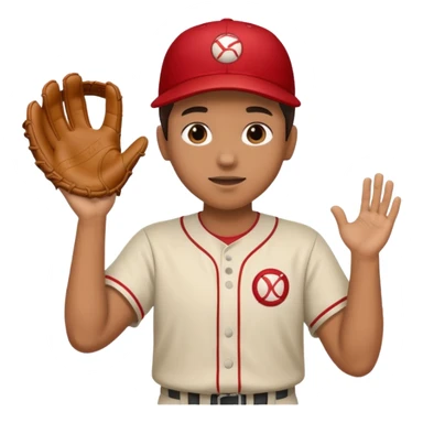 Person catching a ball hands moving backwards  sticker