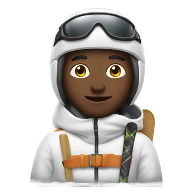 White men with ski  sticker