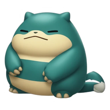 Snorlax on a computer sticker
