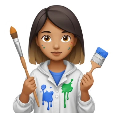 girl painter sticker