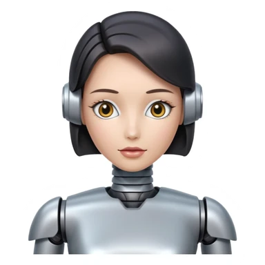 A feminine female robot  sticker