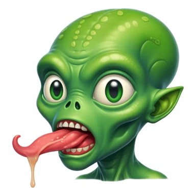 alien hungry sticker