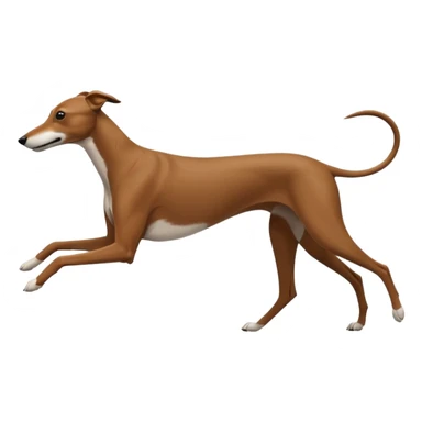 Silouhette of a brown Greyhound running sticker