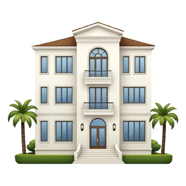 white 3 floor luxurious villa sticker