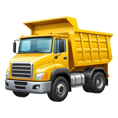 Draw a yellow dump truck with an open bed sticker