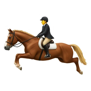 horse jumping with rider on back sticker