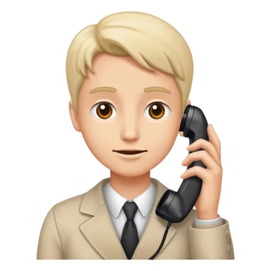 Person on the phone sticker