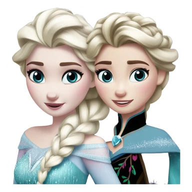 elsa and anna frozen sticker