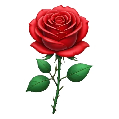 metal rose, without green leaves, just flower sticker