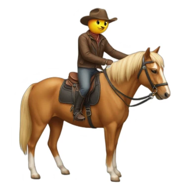 Cat on dog on horse sticker