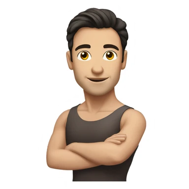 ballet dancer pose male caucasian dark hair sticker