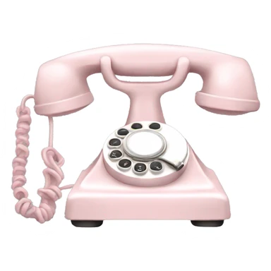 Pale pink 20th century telephone sticker
