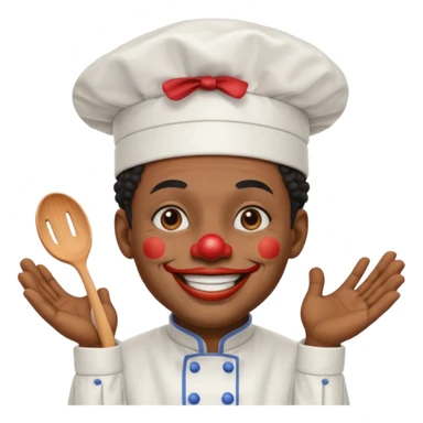 black clown chef sticker