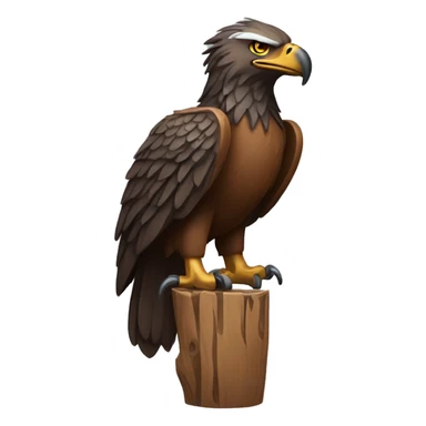 Wooden eagle totem 🦅  sticker
