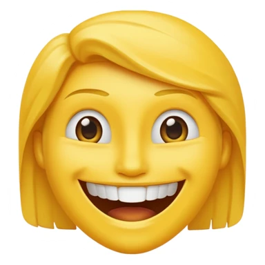 Emoji tête jaune avec un sourire et le doigt devant les dents  sticker