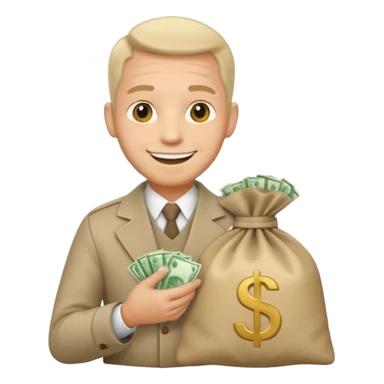 UNCLE WITH a bag OF MONEY sticker