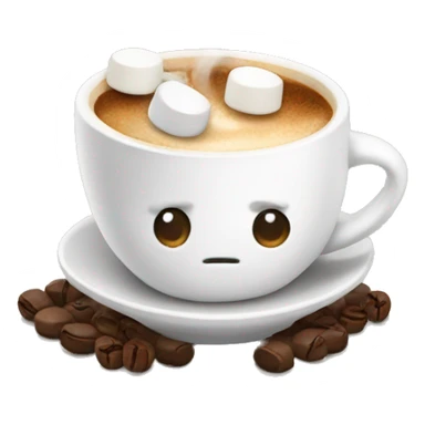 Coffee with marshmallows  sticker