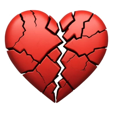 Black broken heart sticker
