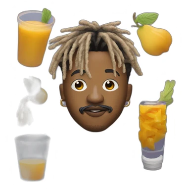 juice wrld hip hop 2019 little dreads mustache beard music rap legends never die sticker