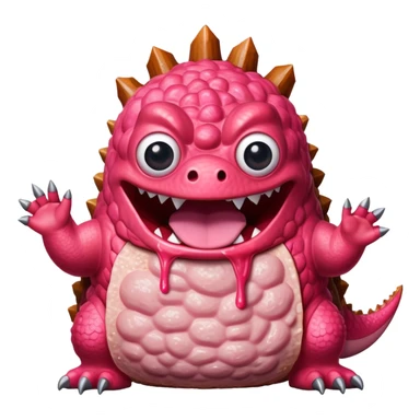  SPAM meat godzilla slop art sticker