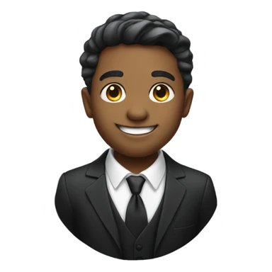 smiling boy in formal attire sticker