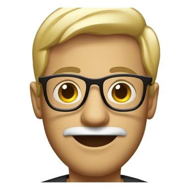 man with big funny party glasses  sticker