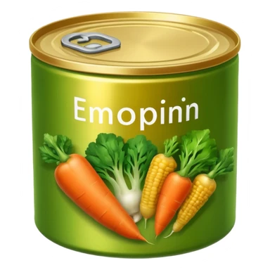 a can of vegetables, simple, clear sticker
