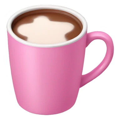 Hot chocolate milk in pink mug sticker