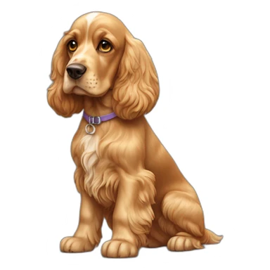 Dog-english-cocker-spaniel-full-body-golden sticker