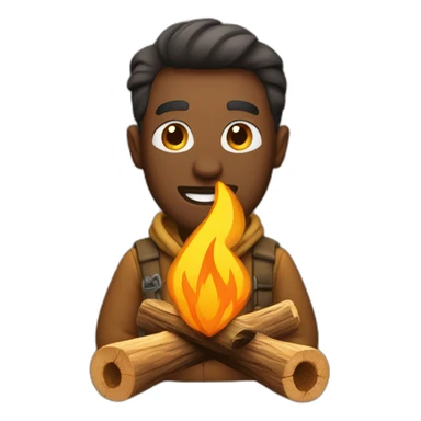 campfire man sticker