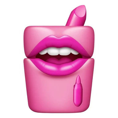 Pink lipstick sticker
