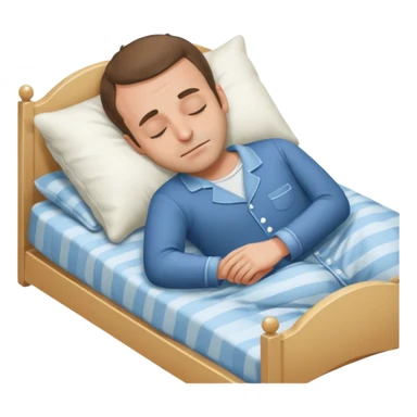 Macron qui dort dans sont lit sticker