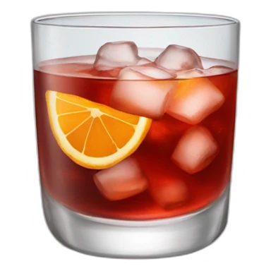 Negroni in low ball tumbler sticker