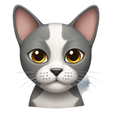 Dark gray scotish with fold ears cat and colour point cat sticker