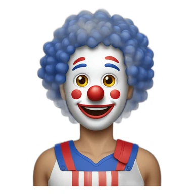 Un clown avec le maillot de la France sticker