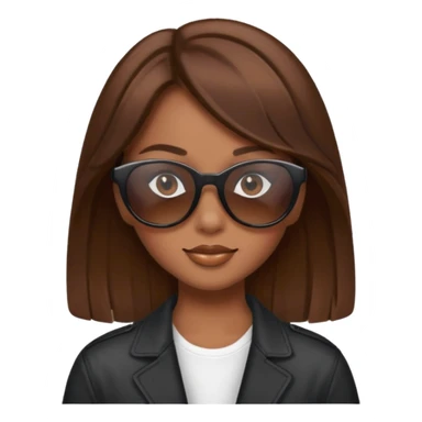 A bay girl wiht Brown Hair and a sunn Glases sticker