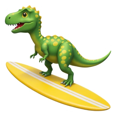 Dinosaur on a surfboard sticker