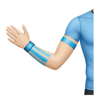 forearm with kinesio tape (physiotherapy)  sticker