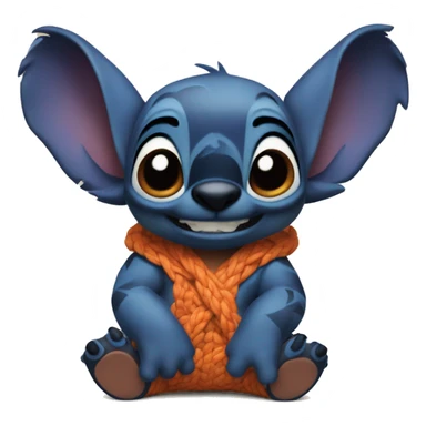 Stitch from lilo and stitch but with black and orange coloring sticker