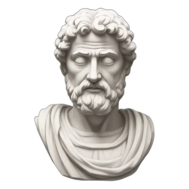 Stoic statue only with head sticker
